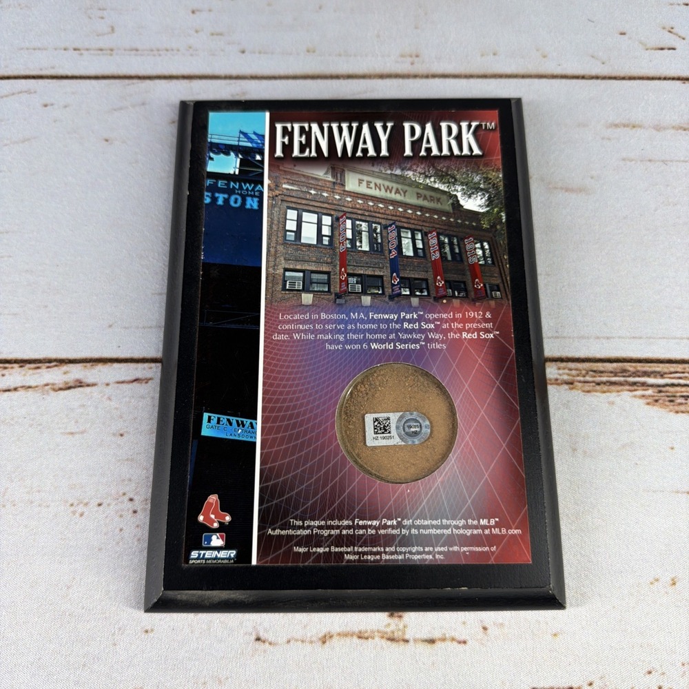 Steiner Sports Memorabilia Authentic Fenway Park Dirt Boston Red Sox